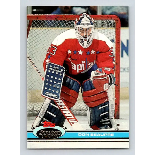 1991-92 Topps Stadium Club #246 Don Beaupre NM-MT Washington Capitals Hockey Card - Hockey Card Single