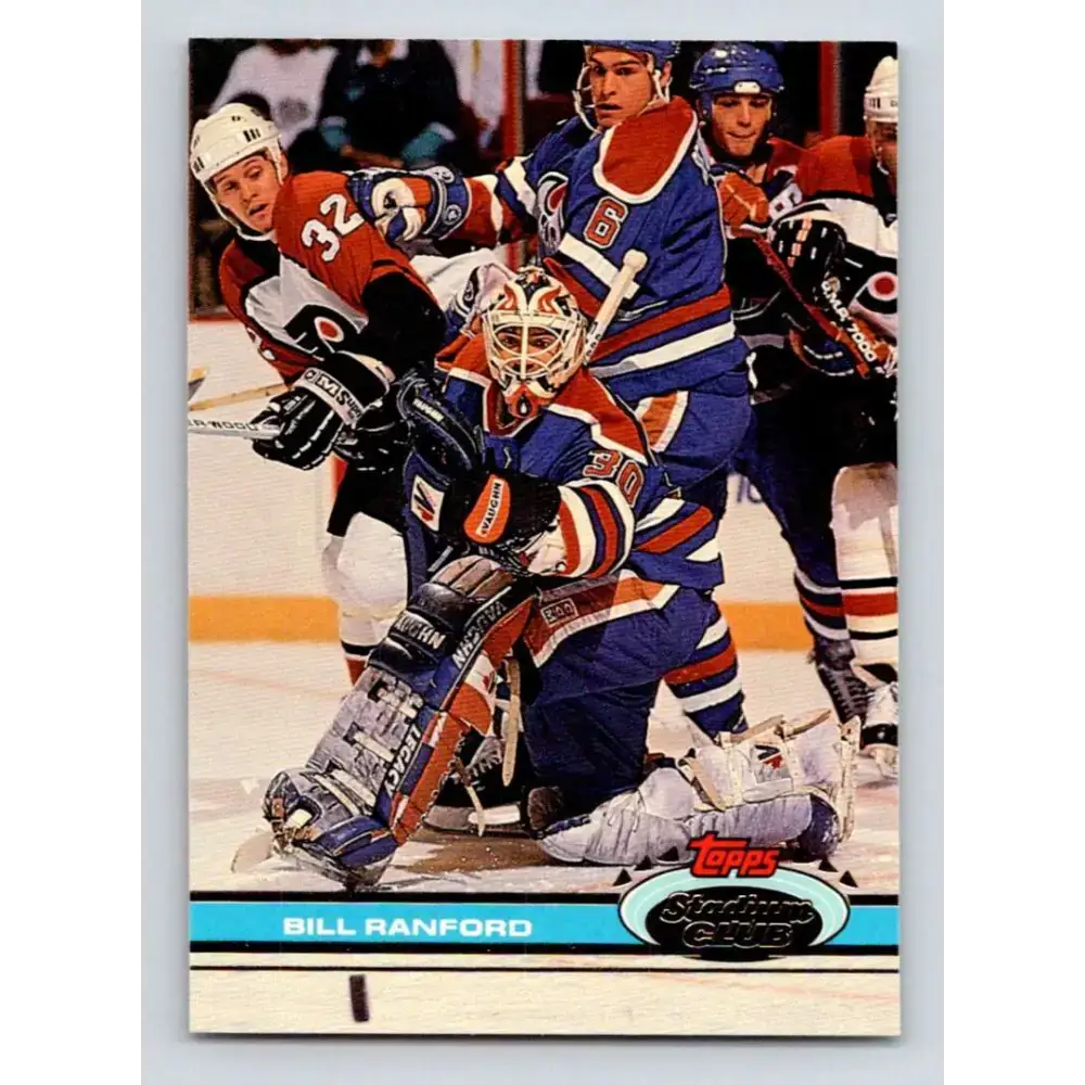 1991-92 Topps Stadium Club #249 Bill Ranford NM-MT Edmonton Oilers Hockey Card - Hockey Card Single