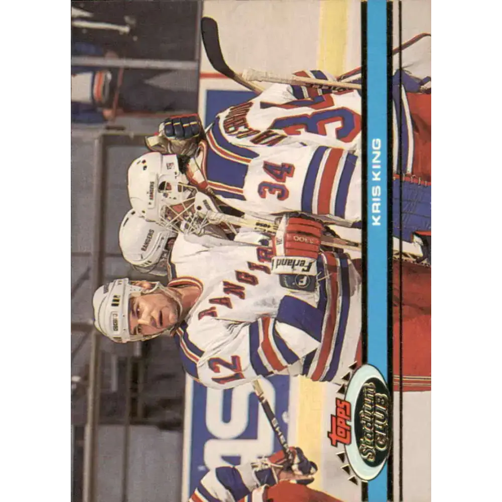1991-92 Topps Stadium Club #26 Kris King NM-MT New York Rangers Hockey Card - Hockey Card Single