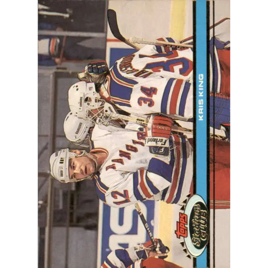 1991-92 Topps Stadium Club #26 Kris King NM-MT New York Rangers Hockey Card - Hockey Card Single