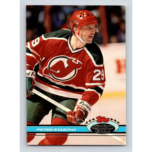 1991-92 Topps Stadium Club #263 Peter Stastny NM-MT New Jersey Devils Hockey Card - Hockey Card Single