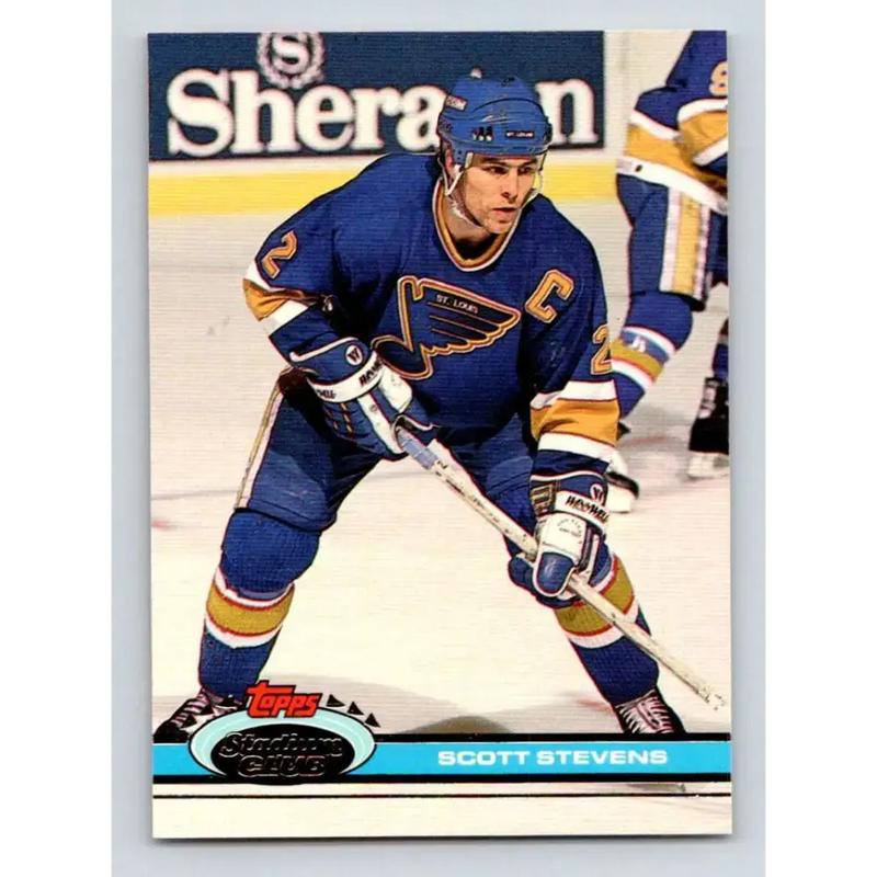 1991-92 Topps Stadium Club #265 Scott Stevens NM-MT St. Louis Blues Hockey Card - Hockey Card Single