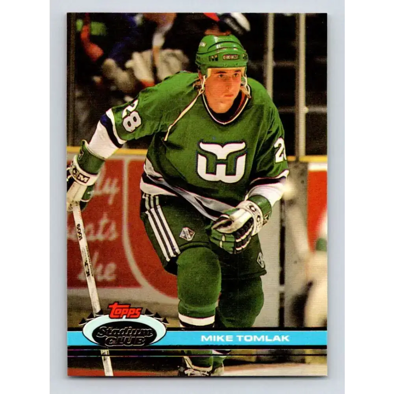 1991-92 Topps Stadium Club #266 Mike Tomlak NM-MT Hartford Whalers Hockey Card - Hockey Card Single