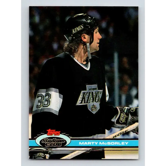 1991-92 Topps Stadium Club #267 Marty McSorley NM-MT Los Angeles Kings Hockey Card - Hockey Card Single