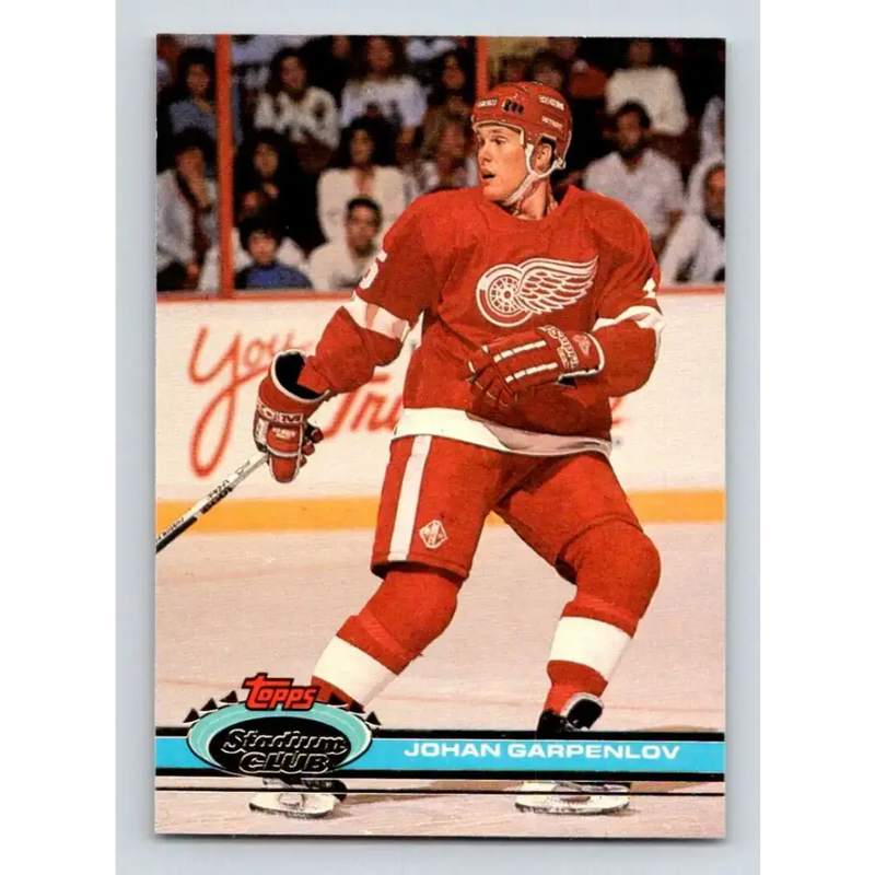 1991-92 Topps Stadium Club #268 Johan Garpenlov NM-MT Detroit Red Wings Hockey Card - Hockey Card Single