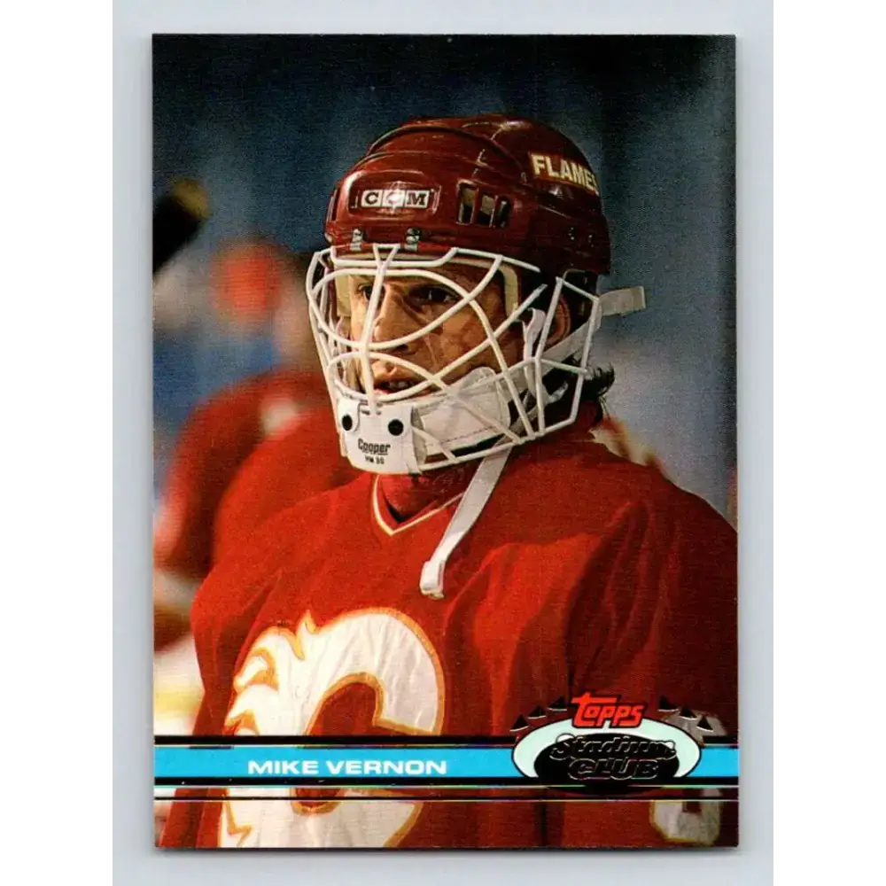 1991-92 Topps Stadium Club #269 Mike Vernon NM-MT Calgary Flames Hockey Card - Hockey Card Single
