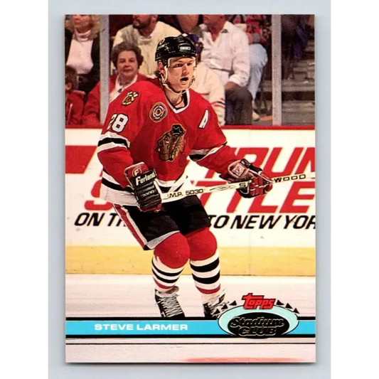 1991-92 Topps Stadium Club #270 Steve Larmer NM-MT Chicago Blackhawks Hockey Card - Hockey Card Single