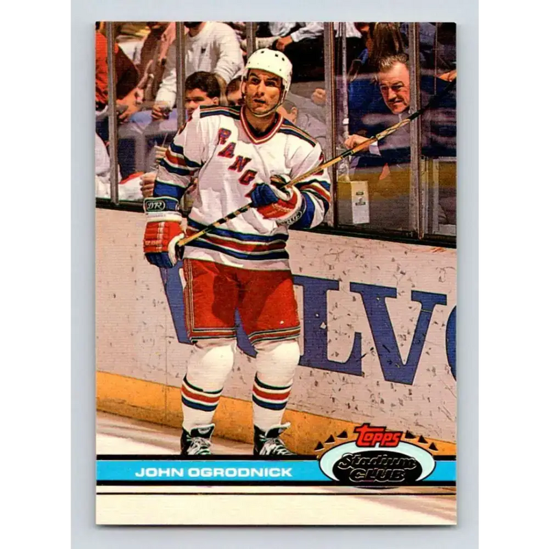1991-92 Topps Stadium Club #273 John Ogrodnick NM-MT New York Rangers Hockey Card - Hockey Card Single
