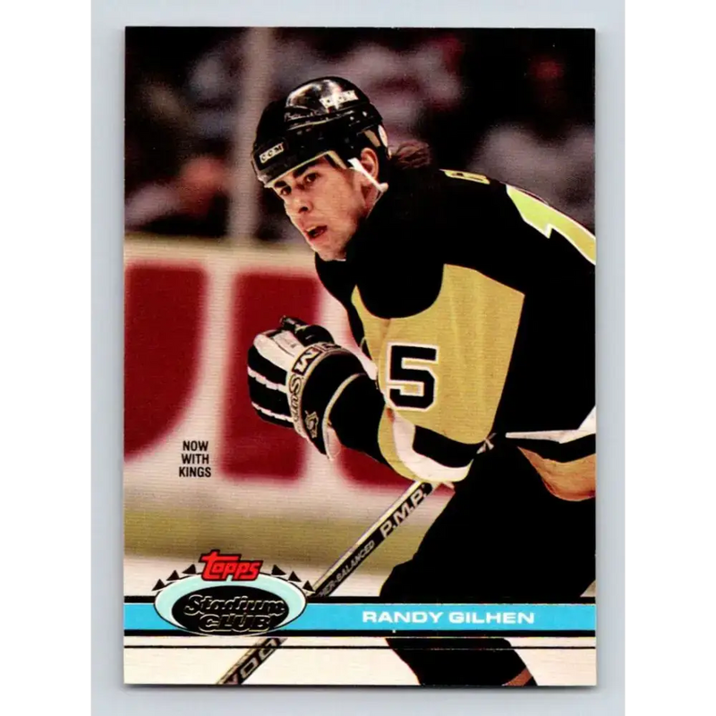 1991-92 Topps Stadium Club #275 Randy Gilhen NM-MT Los Angeles Kings Hockey Card - Hockey Card Single
