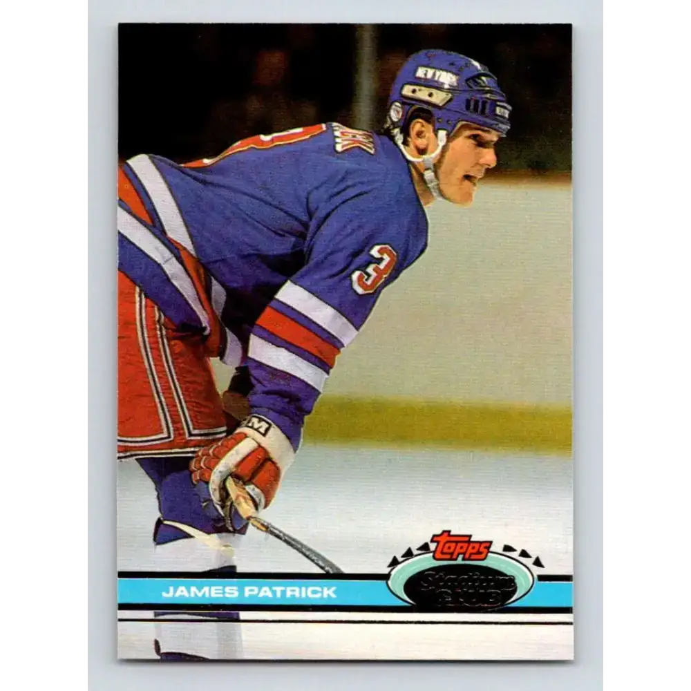 1991-92 Topps Stadium Club #277 James Patrick NM-MT New York Rangers Hockey Card - Hockey Card Single