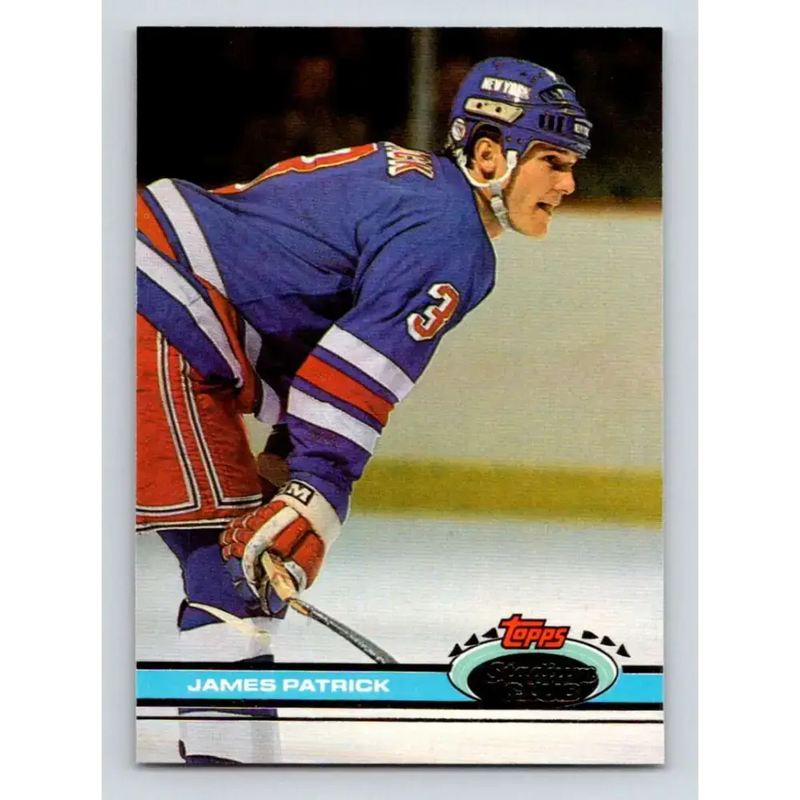 1991-92 Topps Stadium Club #277 James Patrick NM-MT New York Rangers Hockey Card - Hockey Card Single