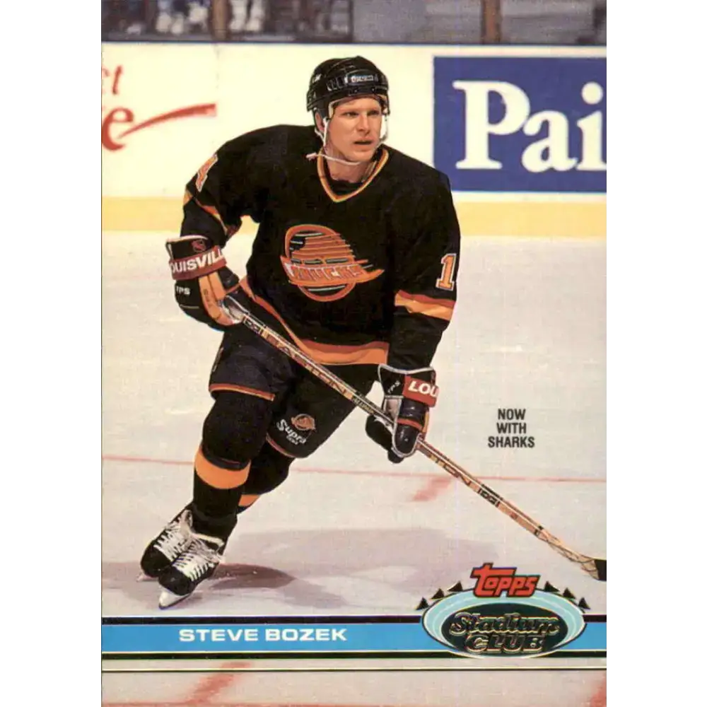 1991-92 Topps Stadium Club #28 Steve Bozek NM-MT San Jose Sharks Hockey Card - Hockey Card Single