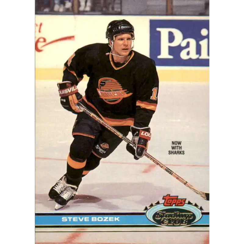 1991-92 Topps Stadium Club #28 Steve Bozek NM-MT San Jose Sharks Hockey Card - Hockey Card Single