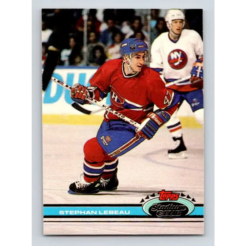 1991-92 Topps Stadium Club #283 Stephan Lebeau NM-MT Montreal Canadiens Hockey Card - Hockey Card Single