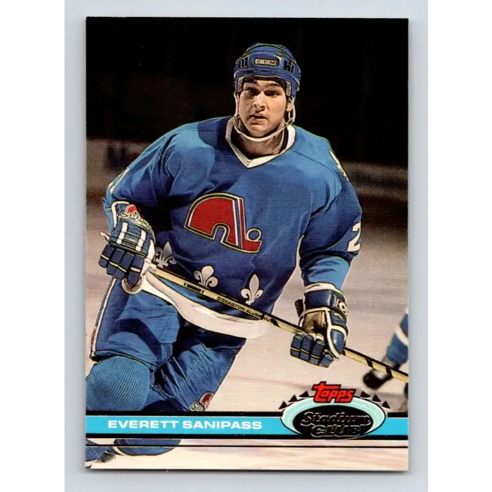 1991-92 Topps Stadium Club #284 Everett Sanipass NM-MT Quebec Nordiques Hockey Card - Hockey Card Single