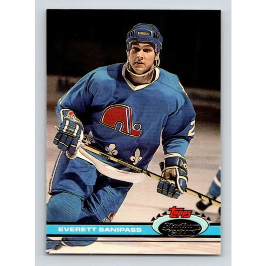 1991-92 Topps Stadium Club #284 Everett Sanipass NM-MT Quebec Nordiques Hockey Card - Hockey Card Single