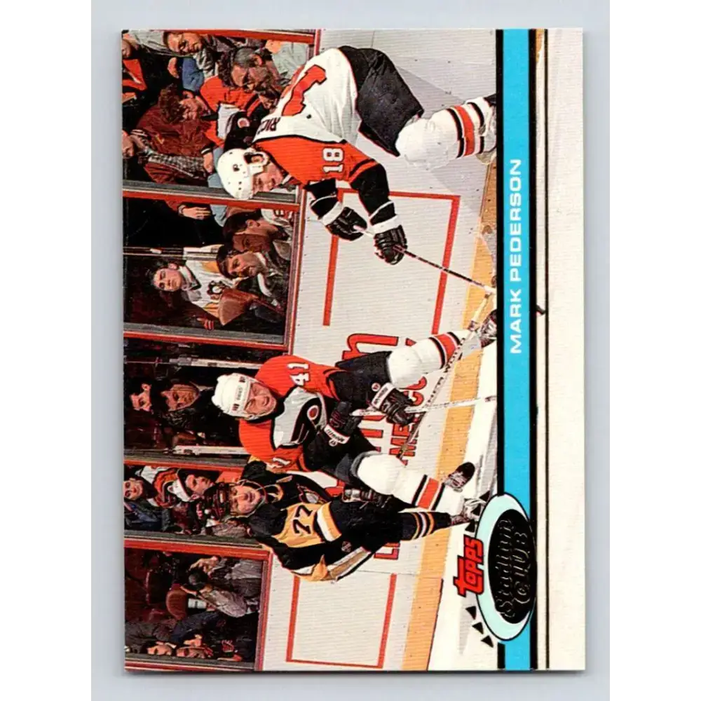1991-92 Topps Stadium Club #291 Mark Pederson NM-MT Philadelphia Flyers Hockey Card - Hockey Card Single
