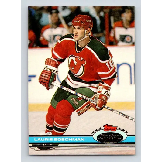 1991-92 Topps Stadium Club #292 Laurie Boschman NM-MT New Jersey Devils Hockey Card - Hockey Card Single
