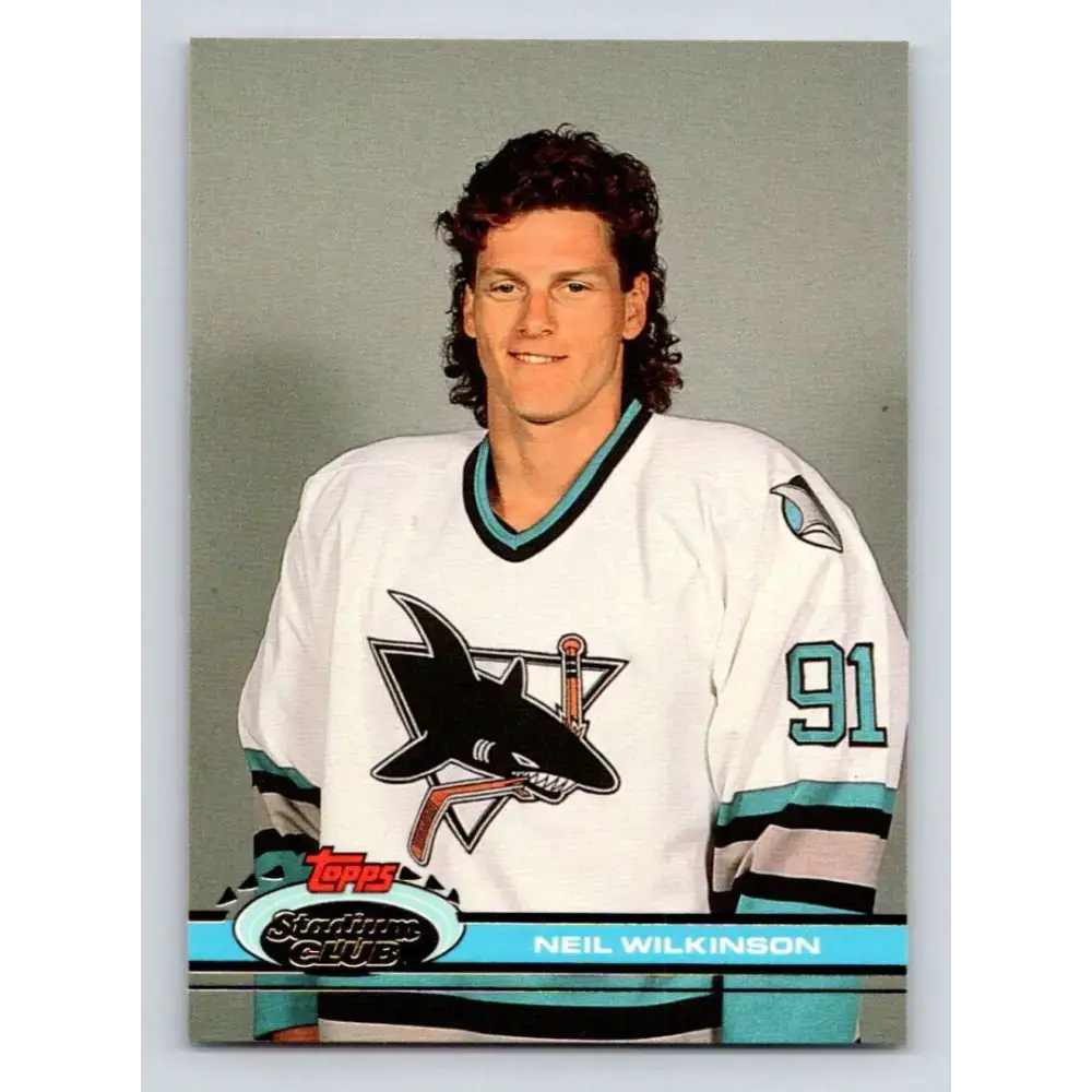 1991-92 Topps Stadium Club #293 Neil Wilkinson NM-MT San Jose Sharks Hockey Card - Hockey Card Single