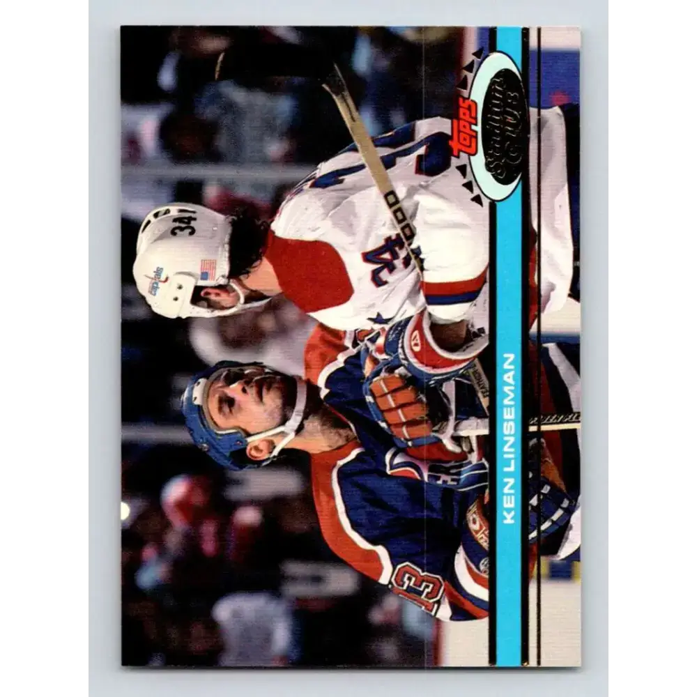 1991-92 Topps Stadium Club #295 Ken Linseman NM-MT Edmonton Oilers Hockey Card - Hockey Card Single