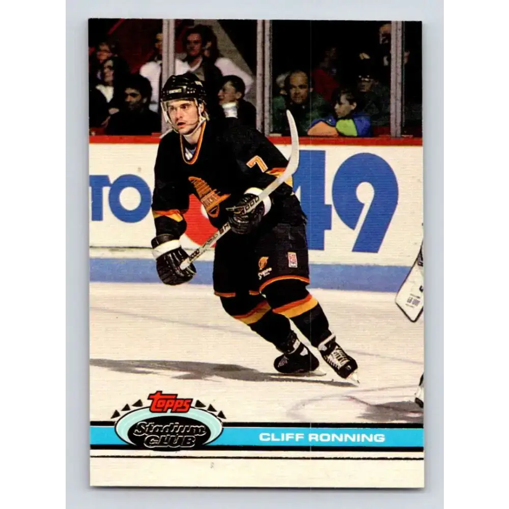 1991-92 Topps Stadium Club #298 Cliff Ronning NM-MT Vancouver Canucks Hockey Card - Hockey Card Single