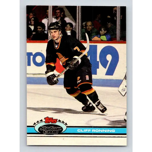 1991-92 Topps Stadium Club #298 Cliff Ronning NM-MT Vancouver Canucks Hockey Card - Hockey Card Single