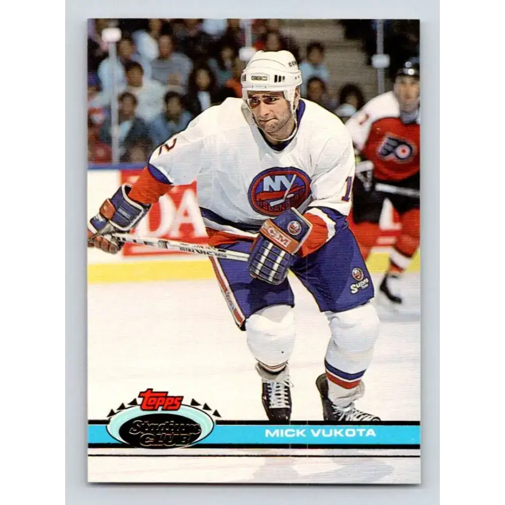 1991-92 Topps Stadium Club #309 Mick Vukota NM-MT New York Islanders Hockey Card - Hockey Card Single