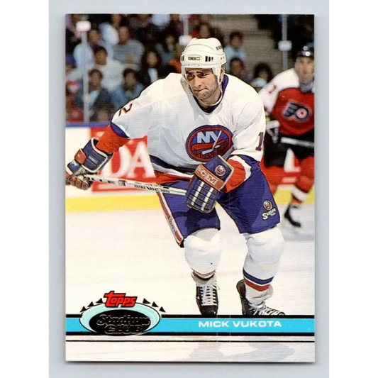 1991-92 Topps Stadium Club #309 Mick Vukota NM-MT New York Islanders Hockey Card - Hockey Card Single