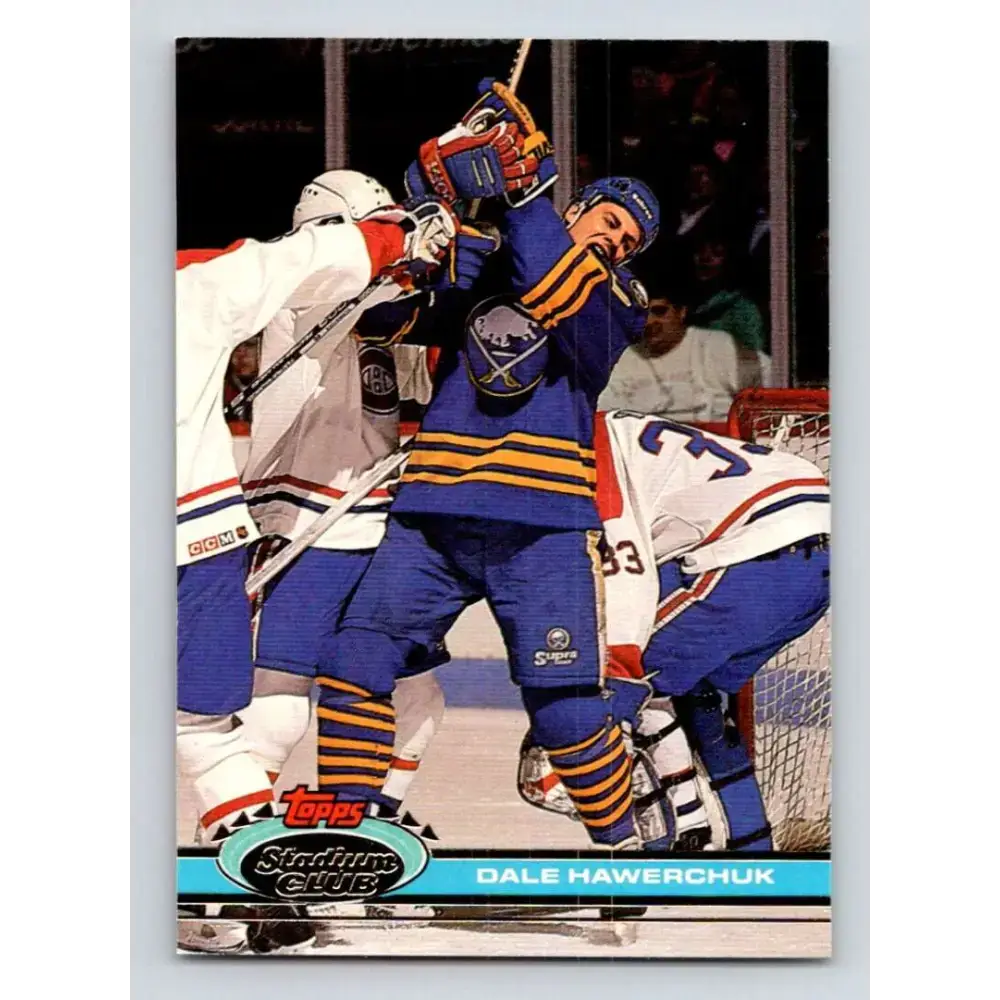 1991-92 Topps Stadium Club #312 Dale Hawerchuk NM-MT Buffalo Sabres Hockey Card - Hockey Card Single