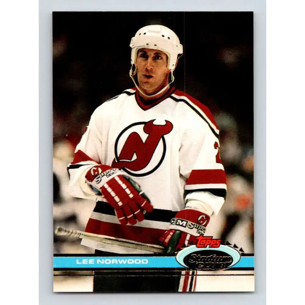1991-92 Topps Stadium Club #317 Lee Norwood NM-MT New Jersey Devils Hockey Card - Hockey Card Single