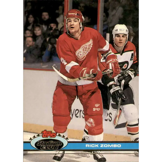 1991-92 Topps Stadium Club #32 Rick Zombo NM-MT Detroit Red Wings Hockey Card - Hockey Card Single