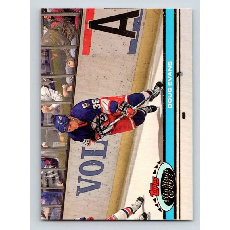 1991-92 Topps Stadium Club #321 Doug Evans NM-MT Winnipeg Jets Hockey Card - Hockey Card Single