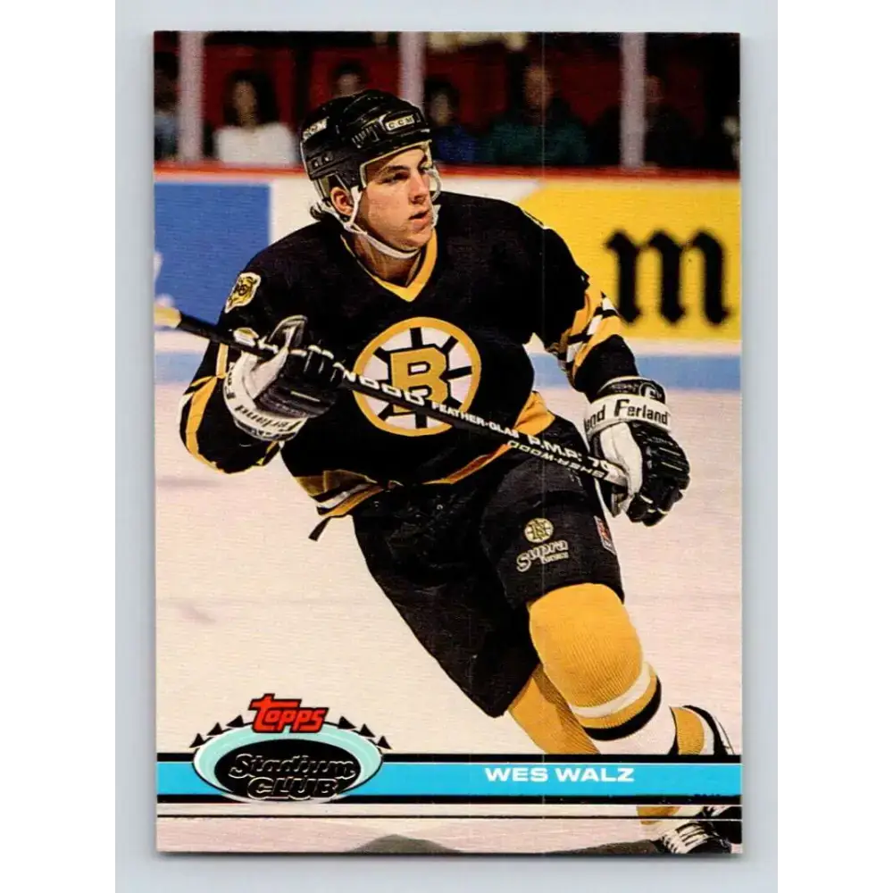 1991-92 Topps Stadium Club #325 Wes Walz NM-MT Boston Bruins Hockey Card - Hockey Card Single