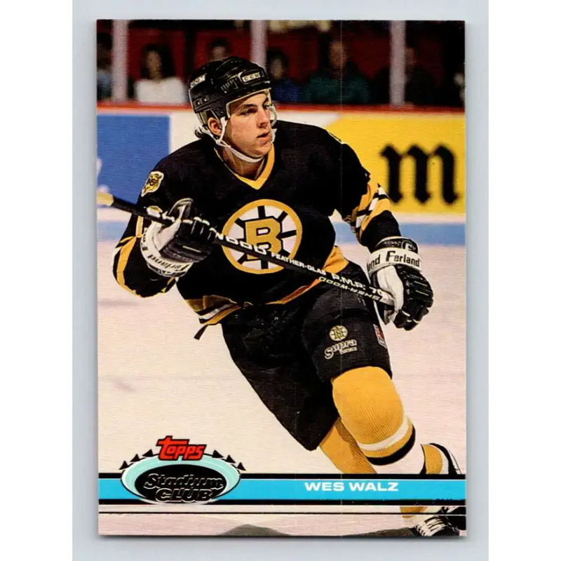 1991-92 Topps Stadium Club #325 Wes Walz NM-MT Boston Bruins Hockey Card - Hockey Card Single