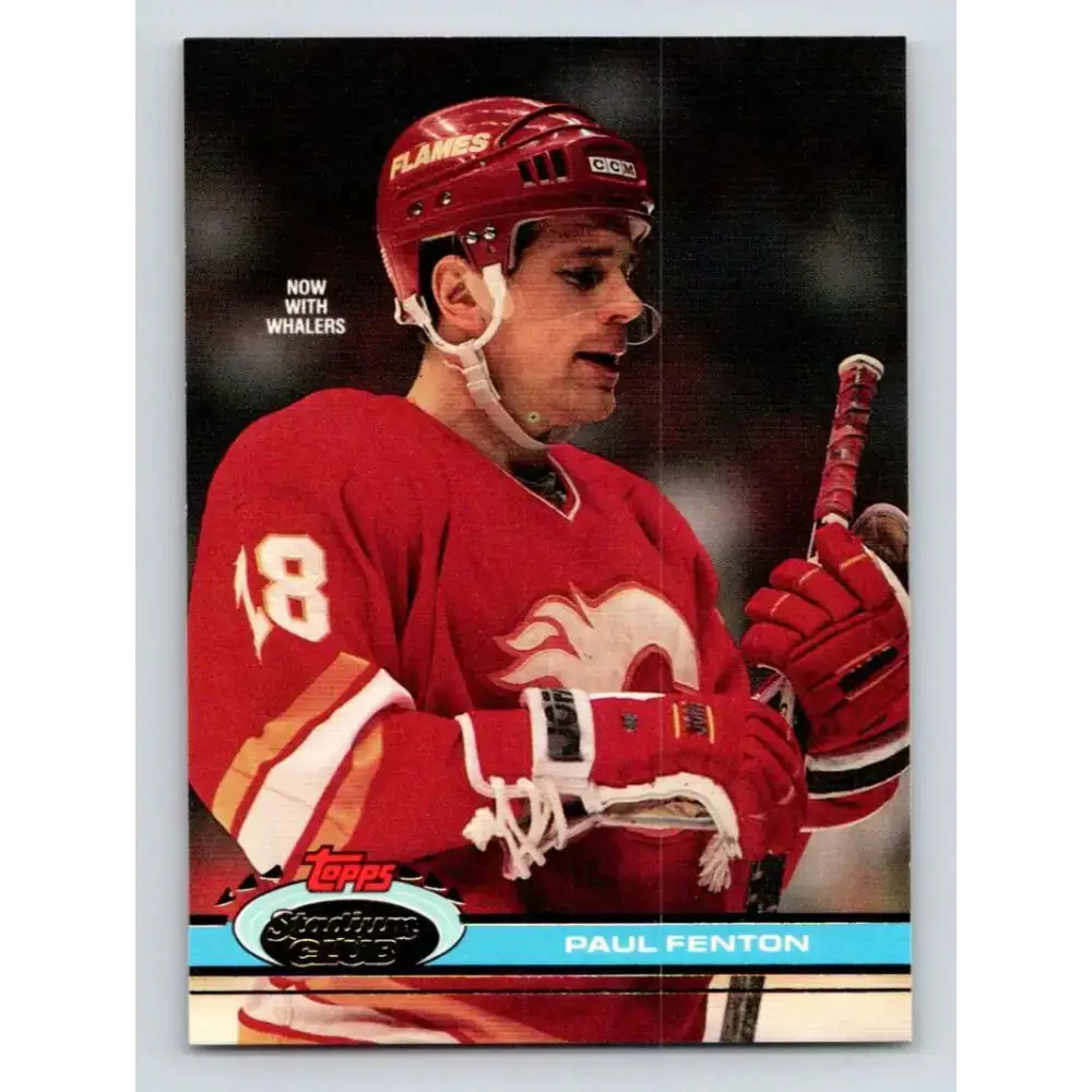 1991-92 Topps Stadium Club #327 Paul Fenton NM-MT Hartford Whalers Hockey Card - Hockey Card Single
