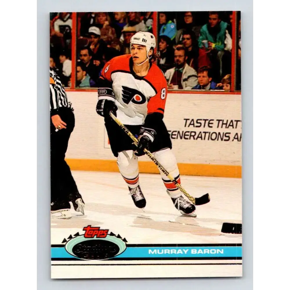 1991-92 Topps Stadium Club #334 Murray Baron NM-MT Philadelphia Flyers Hockey Card - Hockey Card Single