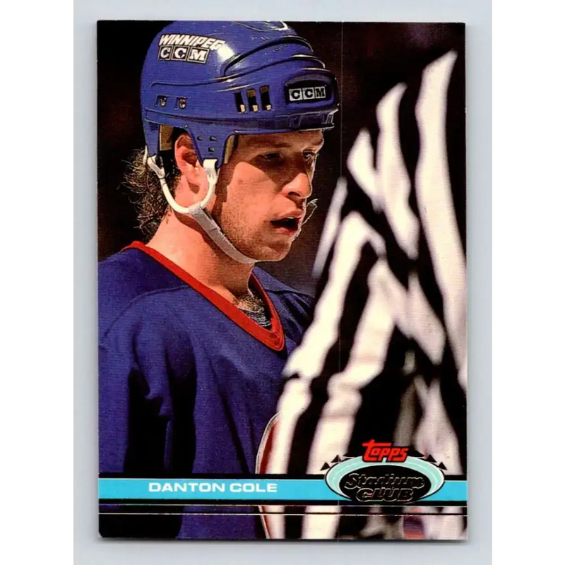 1991-92 Topps Stadium Club #342 Danton Cole NM-MT Winnipeg Jets Hockey Card - Hockey Card Single