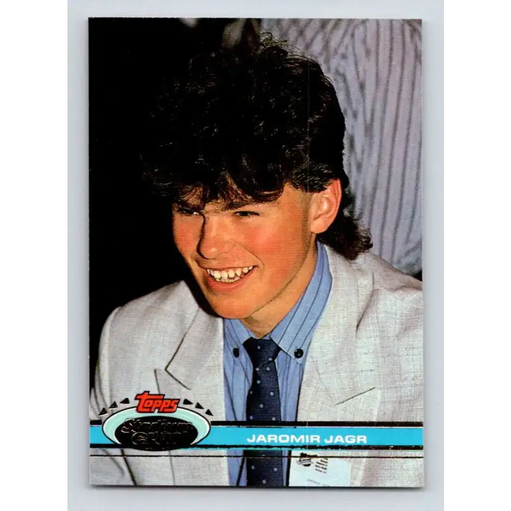 1991-92 Topps Stadium Club #343 Jaromir Jagr NM-MT Pittsburgh Penguins Hockey Card - Hockey Card Single