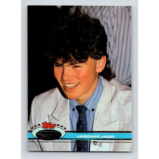 1991-92 Topps Stadium Club #343 Jaromir Jagr NM-MT Pittsburgh Penguins Hockey Card - Hockey Card Single