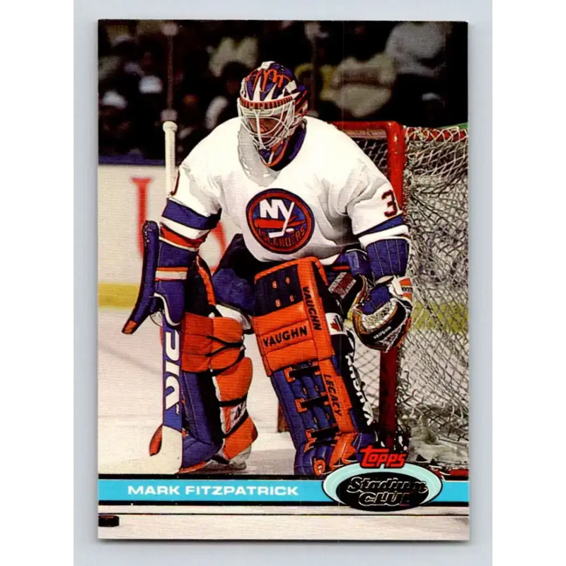 1991-92 Topps Stadium Club #345 Mark Fitzpatrick NM-MT New York Islanders Hockey Card - Hockey Card Single