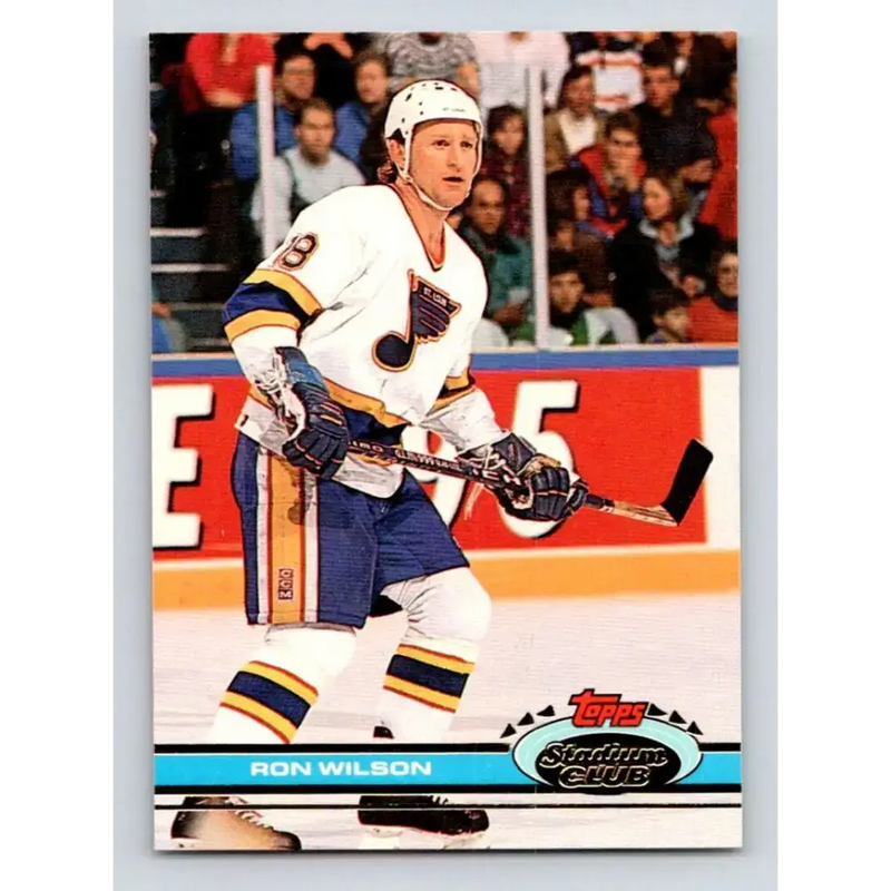 1991-92 Topps Stadium Club #347 Ron Wilson NM-MT St. Louis Blues Hockey Card - Hockey Card Single