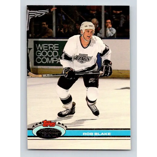 1991-92 Topps Stadium Club #348 Rob Blake NM-MT Los Angeles Kings Hockey Card - Hockey Card Single