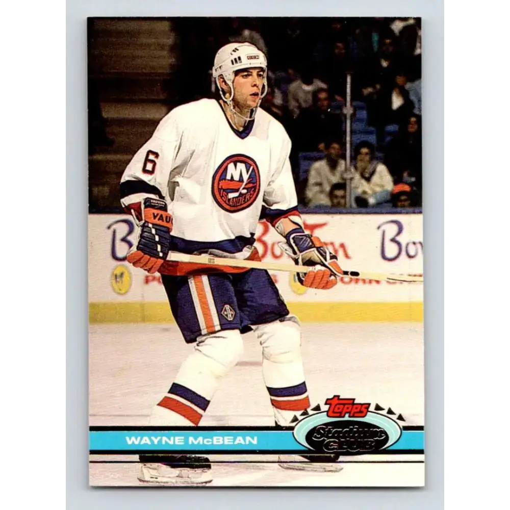 1991-92 Topps Stadium Club #353 Wayne McBean NM-MT New York Islanders Hockey Card - Hockey Card Single