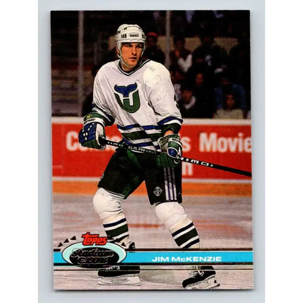 1991-92 Topps Stadium Club #354 Jim McKenzie NM-MT Hartford Whalers Hockey Card - Hockey Card Single