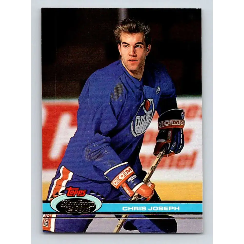 1991-92 Topps Stadium Club #362 Chris Joseph NM-MT Edmonton Oilers Hockey Card - Hockey Card Single