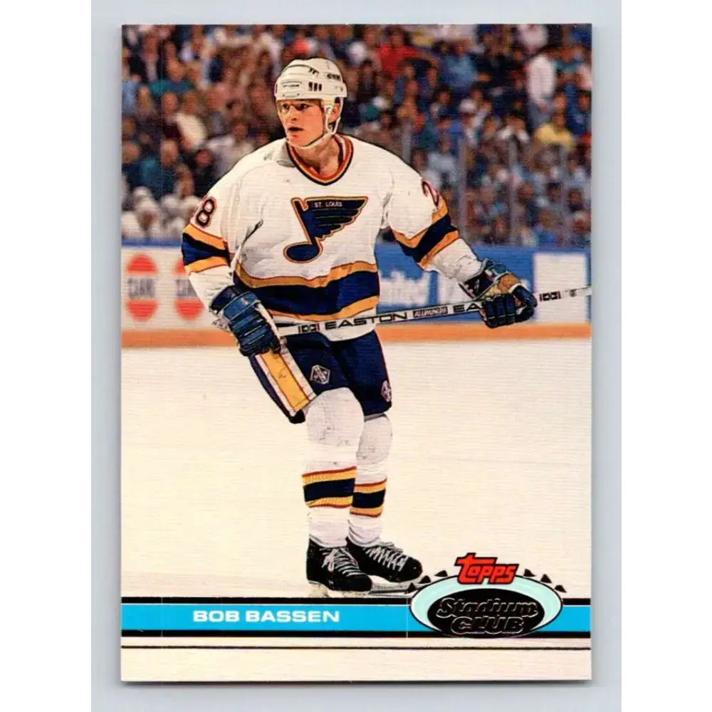 1991-92 Topps Stadium Club #367 Bob Bassen NM-MT St. Louis Blues Hockey Card - Hockey Card Single