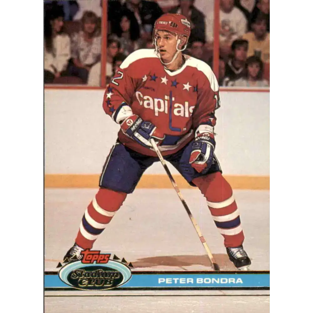 1991-92 Topps Stadium Club #37 Peter Bondra NM-MT Washington Capitals Hockey Card - Hockey Card Single