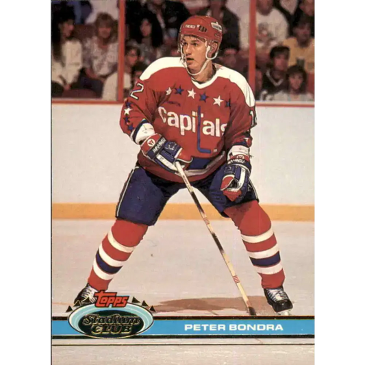 1991-92 Topps Stadium Club #37 Peter Bondra NM-MT Washington Capitals Hockey Card - Hockey Card Single