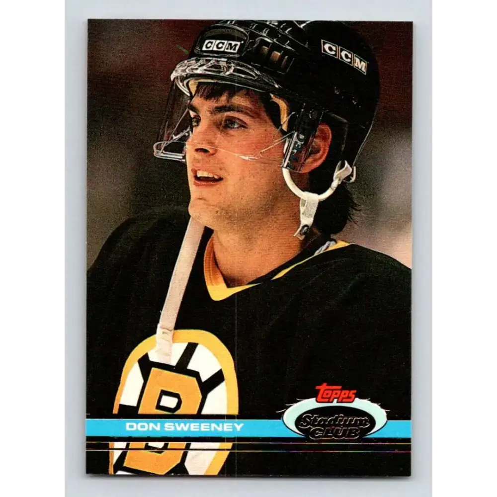 1991-92 Topps Stadium Club #370 Don Sweeney NM-MT Boston Bruins Hockey Card - Hockey Card Single