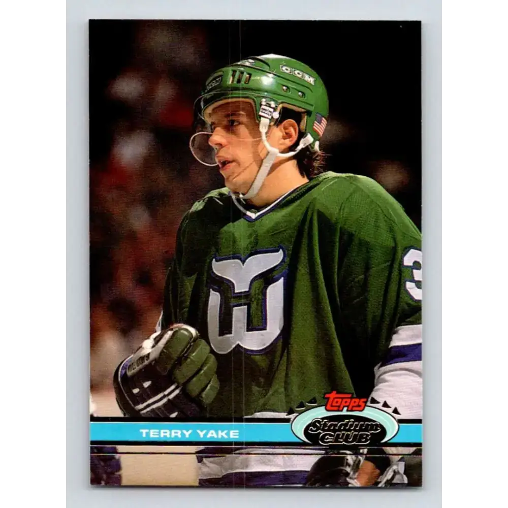 1991-92 Topps Stadium Club #374 Terry Yake NM-MT Hartford Whalers Hockey Card - Hockey Card Single